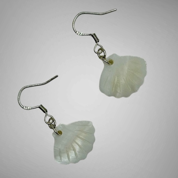 MOTHER OF PEARL SHELL EARRINGS - Picture 1 of 7